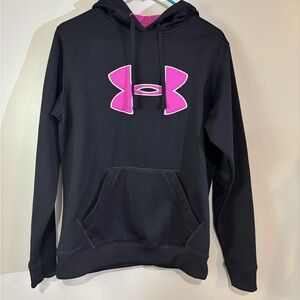 Under Armour Black and Pink Hoodie